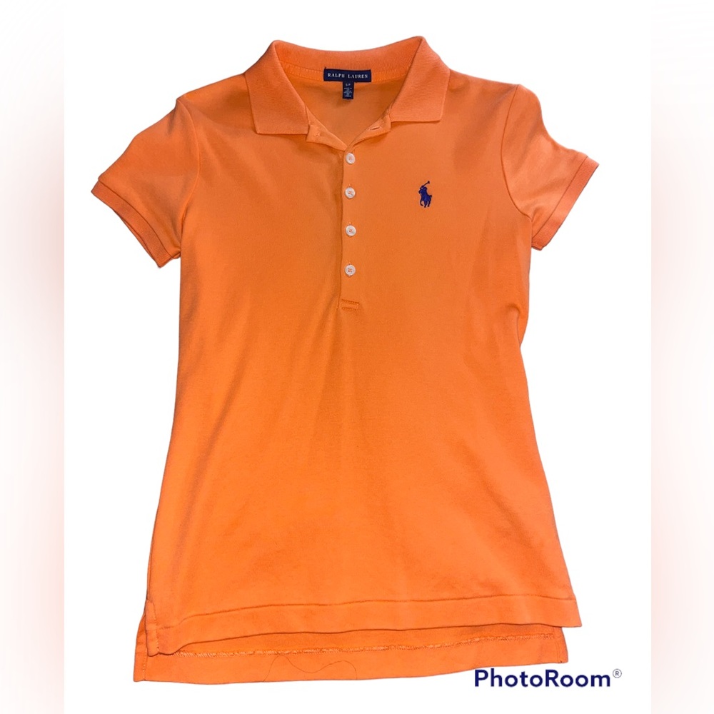 Short sleeve, orange, Ralph Lauren shirt with buttons